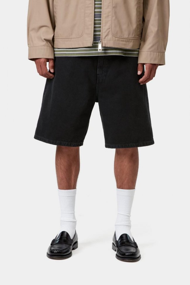 Carhartt Nolan Short - Black, Stone washed
