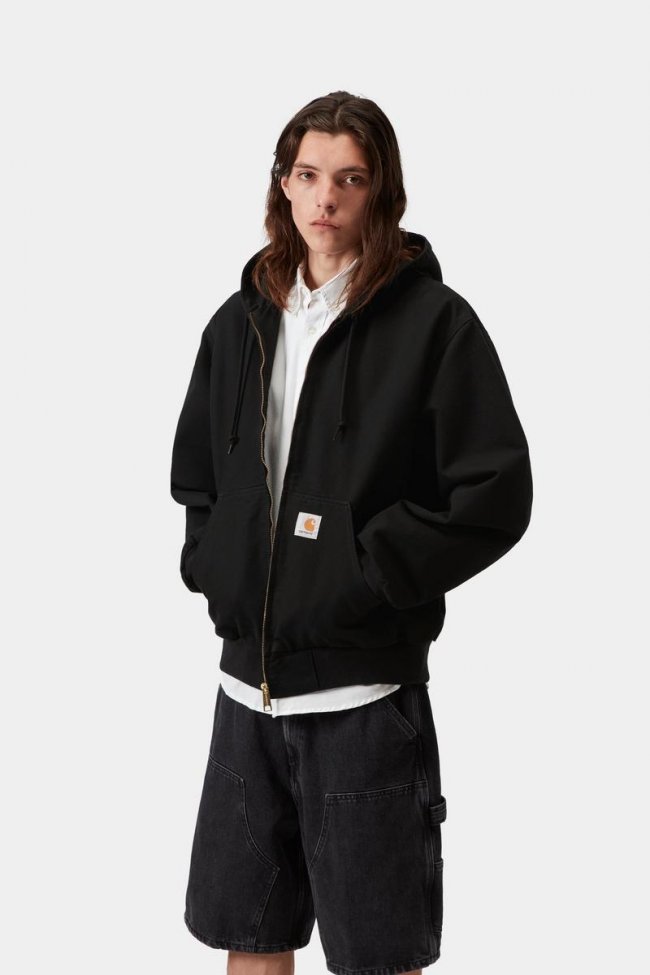 Carhartt OG Active Jacket - Black, Rinsed