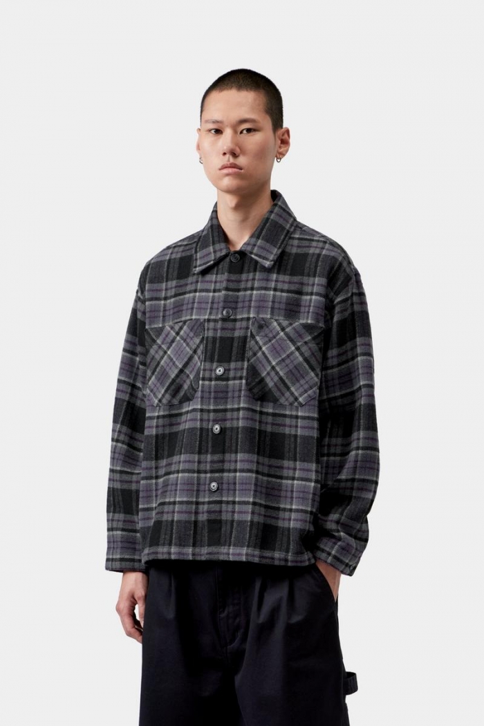 Carhartt L/S Parson Shirt - Parson Check, Shady Purple