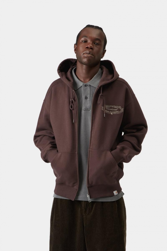 Carhartt Hooded Chez WIP Jacket - Palisander / Grey