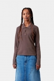 Carhartt L/S Dora Polo - Palisander, Garment dyed Carhartt L/S Dora Polo - Palisander, Garment dyed