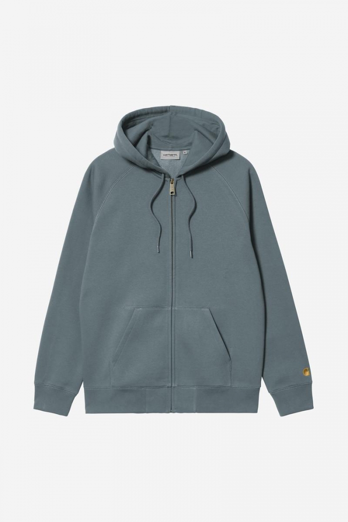 Carhartt Hooded Chase Jacket - Cozy Blue / Gold