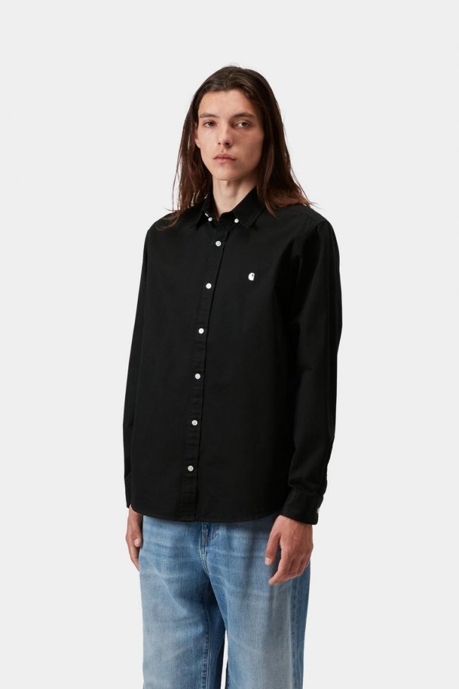 Carhartt L/S Madison Shirt - Black / White