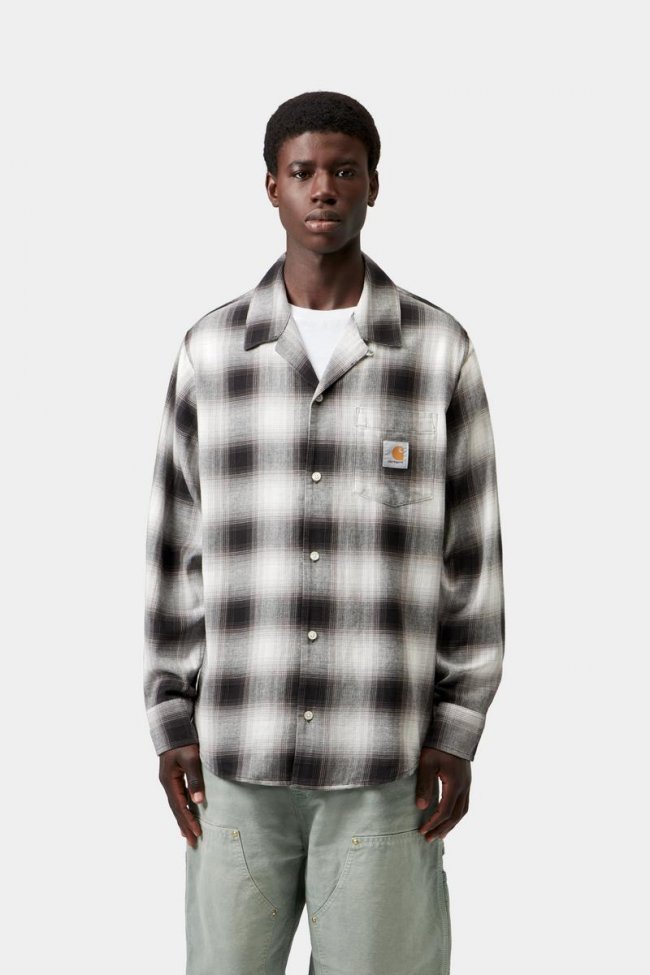 Carhartt L/S Tyers Shirt - Tyers Check, Black