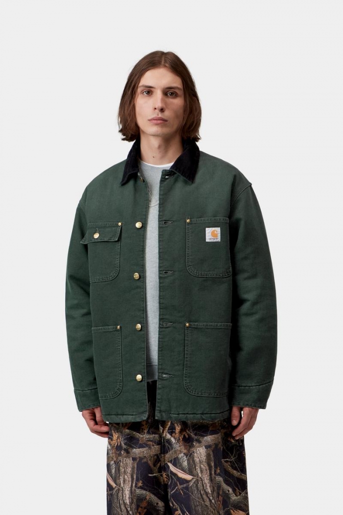 Carhartt OG Chore Coat - Raven / Black, Stone canvas