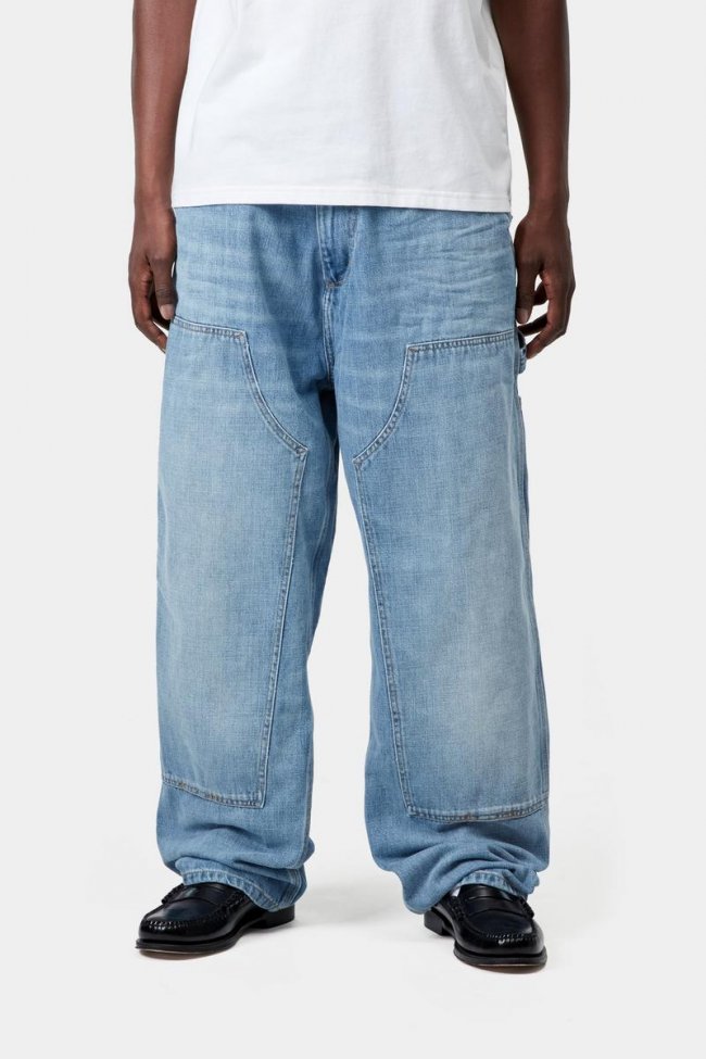 Carhartt OG Double Knee Pant - Blue, Burst washed