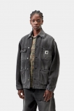 Carhartt OG Michigan Coat - Black, Destroy wash, splatter