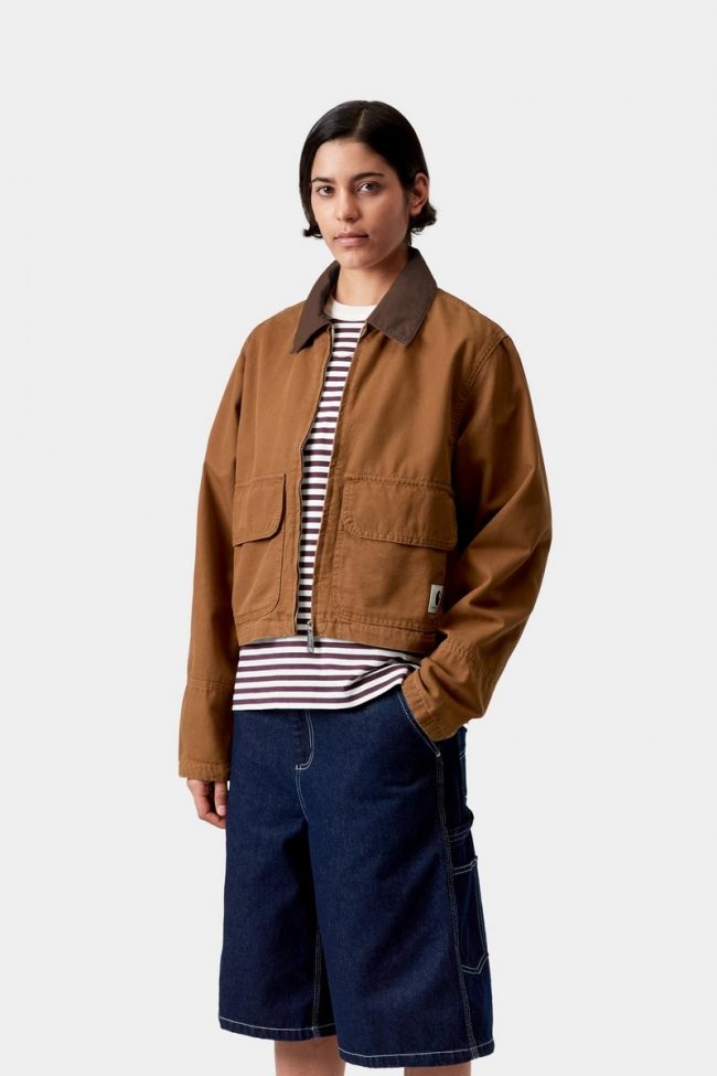 Carhartt Prescott Jacket - Hamilton Brown / Tobacco, Garment dyed