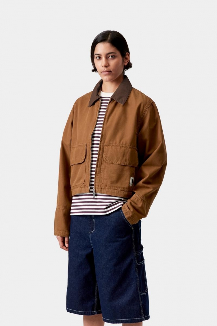 Carhartt Prescott Jacket - Hamilton Brown / Tobacco, Garment dyed