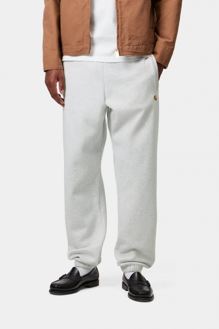Carhartt Chase Sweat Pant - Ash Heather / Gold