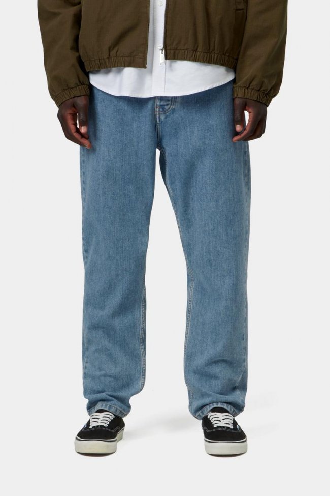 Carhartt Newel Pant - Blue, Stone bleached