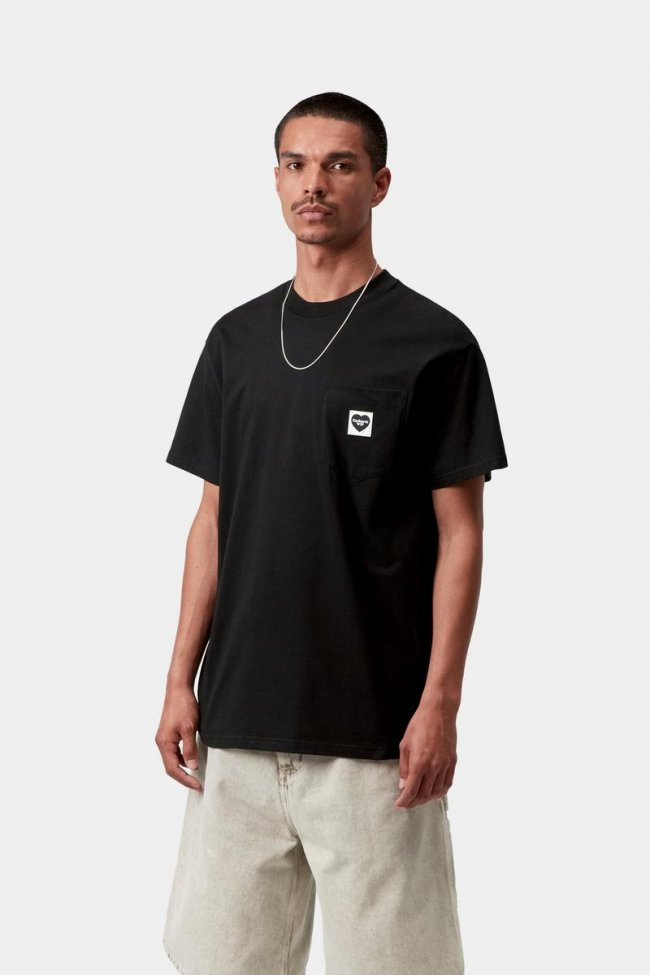 Carhartt S/S Pocket Heart T-Shirt - Black / Black