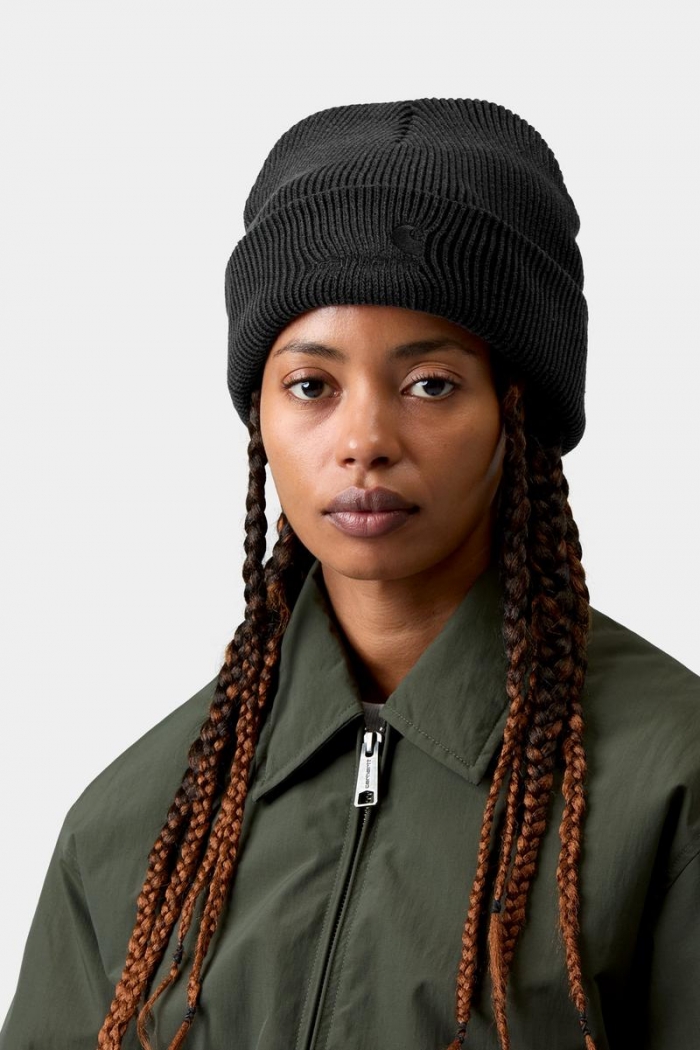 Carhartt Lambert Beanie - Black, Moon wash