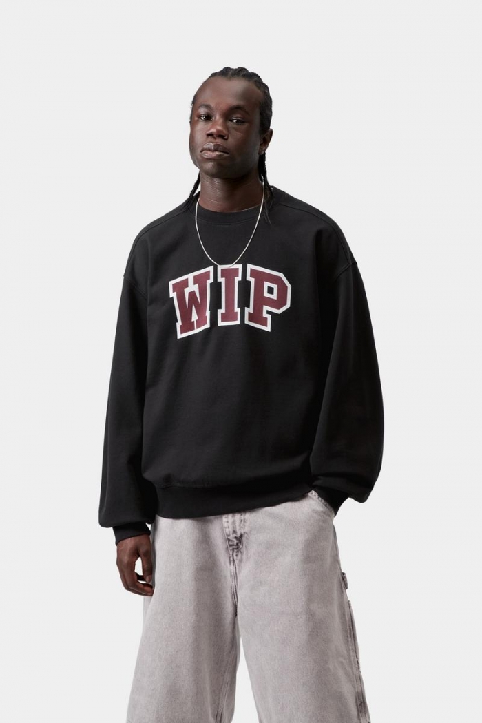 Carhartt WIP III Sweatshirt - Black, Heavy stone wash