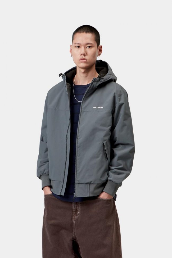 Carhartt Hooded Sail Jacket - Styx / White