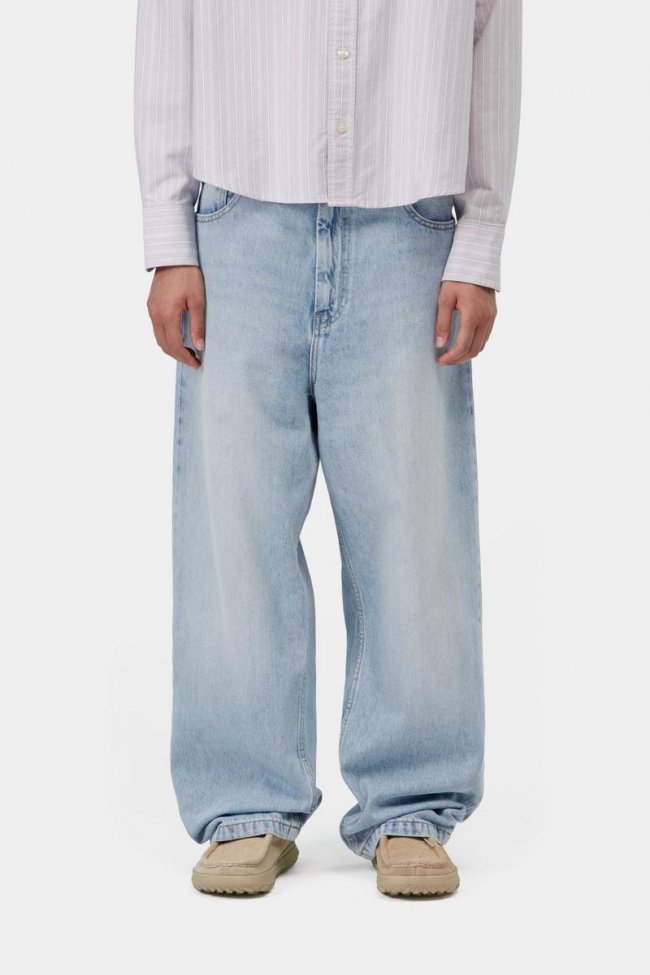 Carhartt Brandon Pant - Blue, Heavy worn bleached