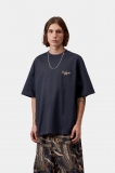 Carhartt S/S Signature Script T-Shirt - Dark Navy / WIP Dusty H Carhartt S/S Signature Script T-Shirt - Dark Navy / WIP Dusty H