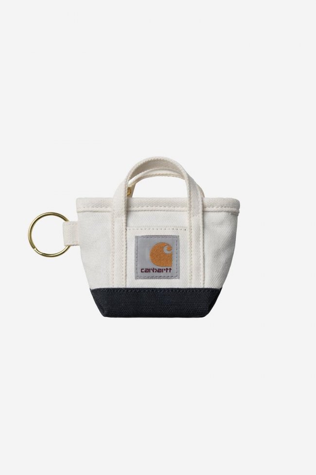 Carhartt Mini Tote Bag Keychain - Natural / Blue