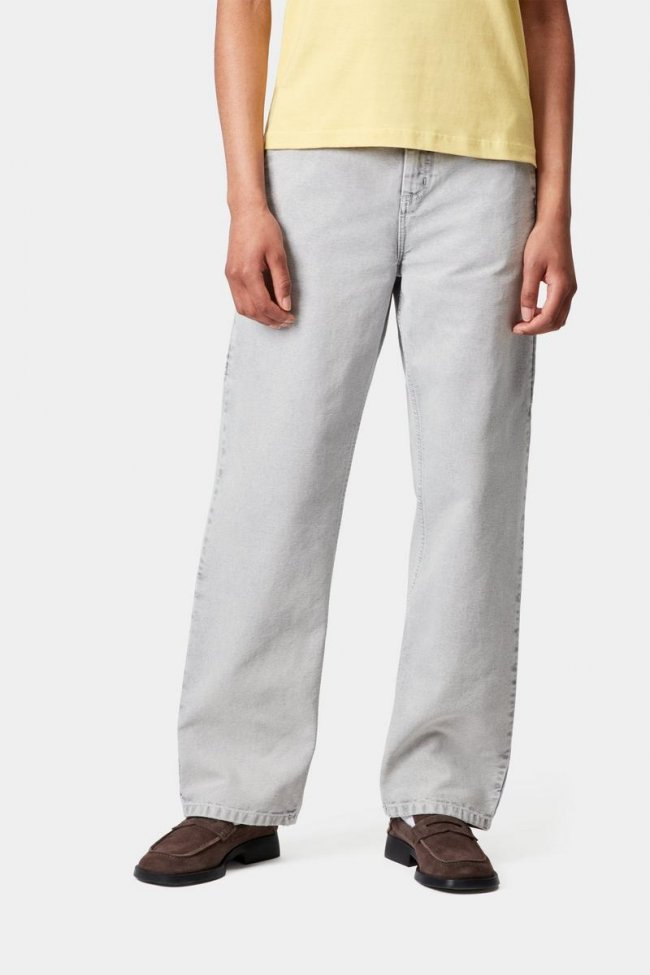 Carhartt Pierce Pant Straight - Black, Chalk wash