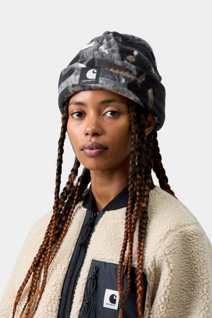 Carhartt Blevin Beanie - Camo Feather Tree, Black