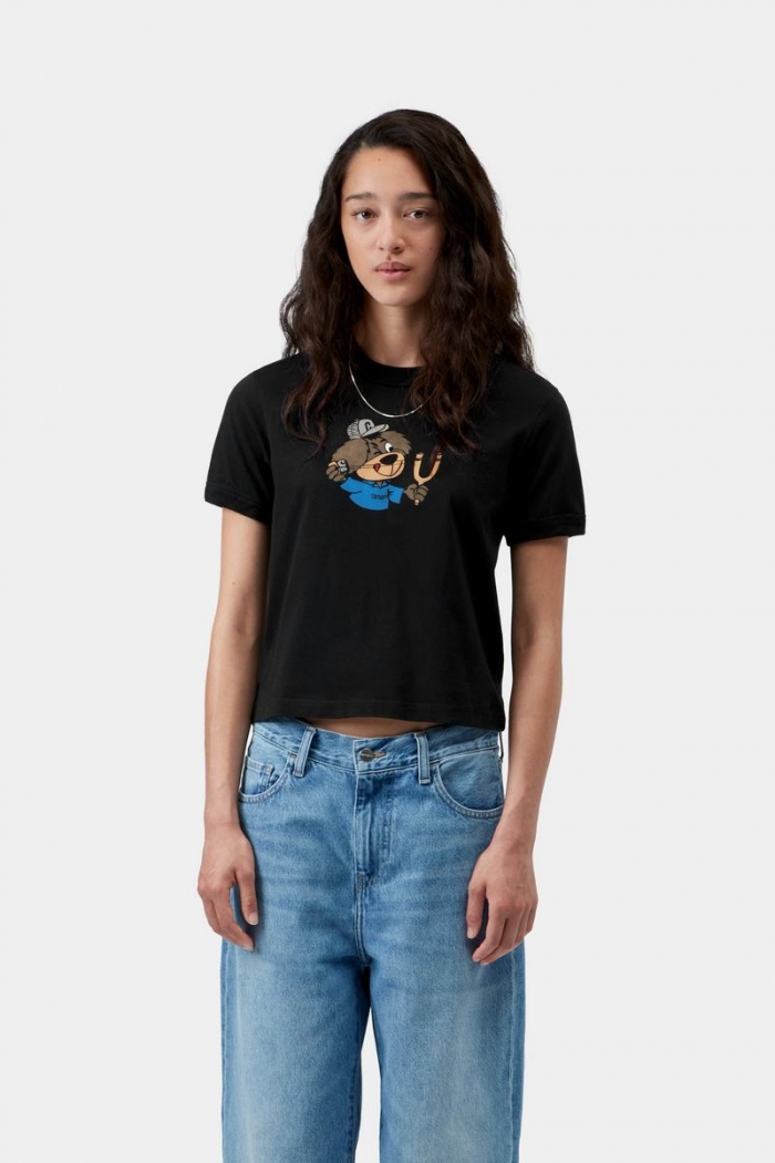 Carhartt S/S Slingshot T-Shirt - Black, Heavy stone wash