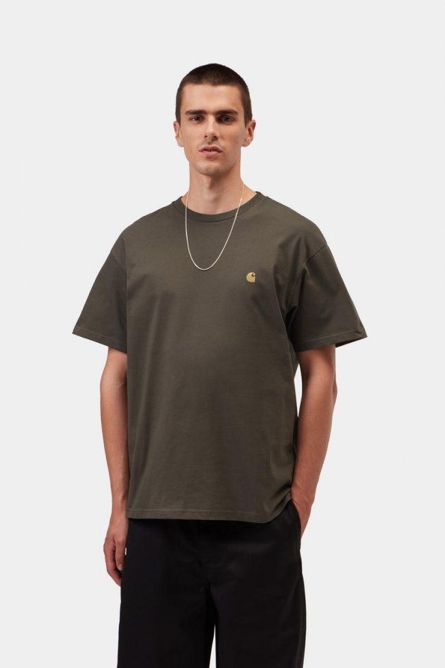 Carhartt S/S Chase T-Shirt - Shungite / Gold