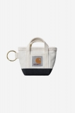 Carhartt Mini Tote Bag Keychain - Natural / Blue Carhartt Mini Tote Bag Keychain - Natural / Blue
