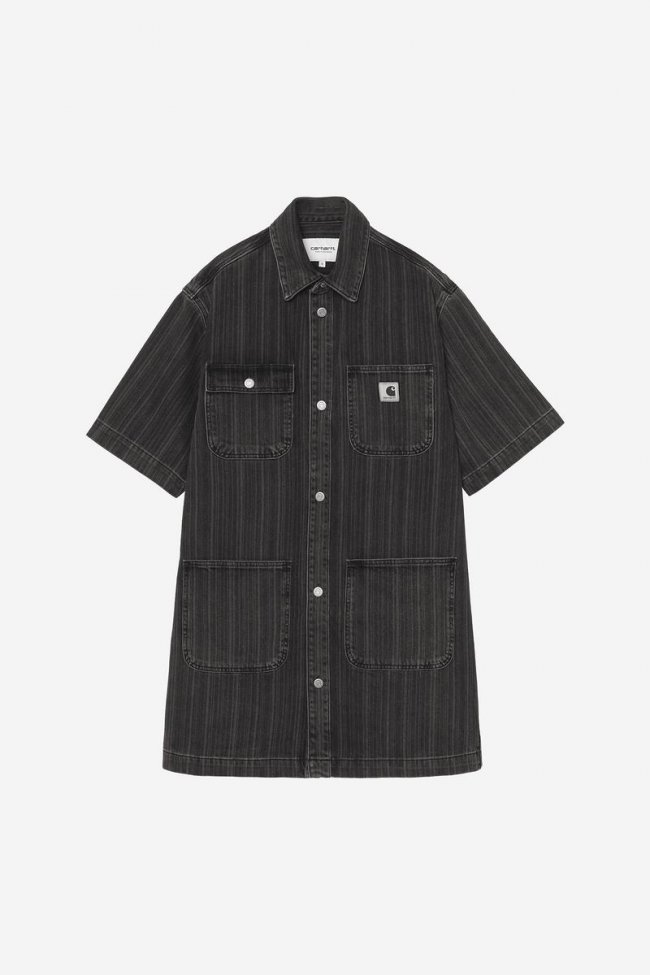 Carhartt Rylan Dress - Rylan Stripe, Black, Stone washed