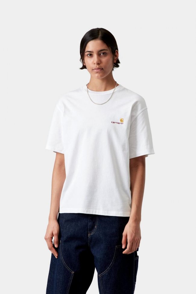 Carhartt S/S American Script T-Shirt - White