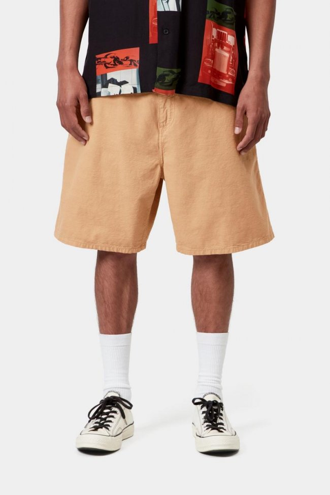 Carhartt Walter Single Knee Short - Dusty H Brown, Garment dyed