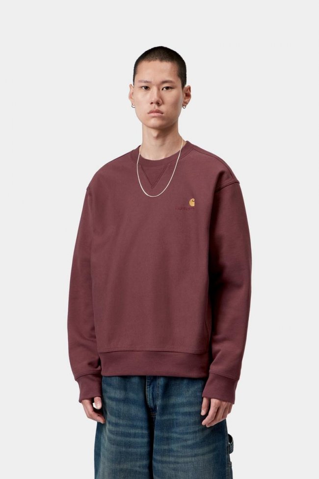 Carhartt American Script Sweatshirt - Amarone Carhartt American Script Sweatshirt - Amarone