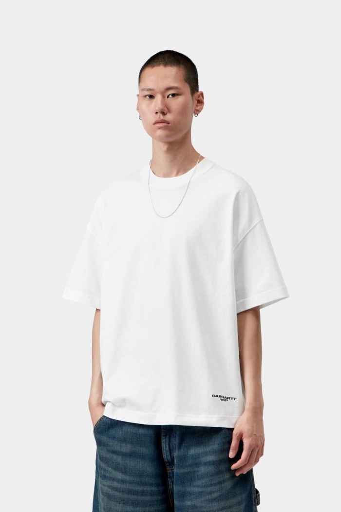 Carhartt S/S Magazine Script T-Shirt - White / Black