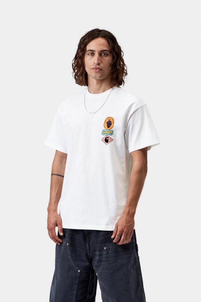 Carhartt S/S Stacked Grapes T-Shirt - White