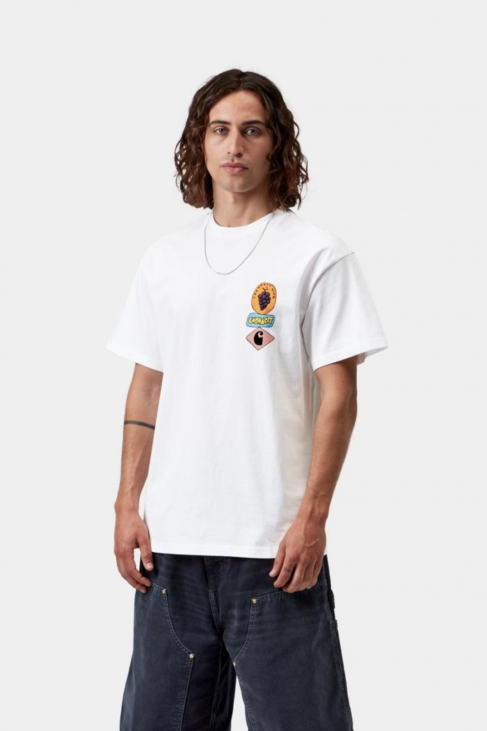 Carhartt S/S Stacked Grapes T-Shirt - White