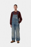 Carhartt Bib Overall - Blue, Worn used wash