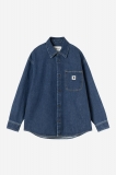 Carhartt Marly Shirt Jac - Blue, Heavy stone wash
