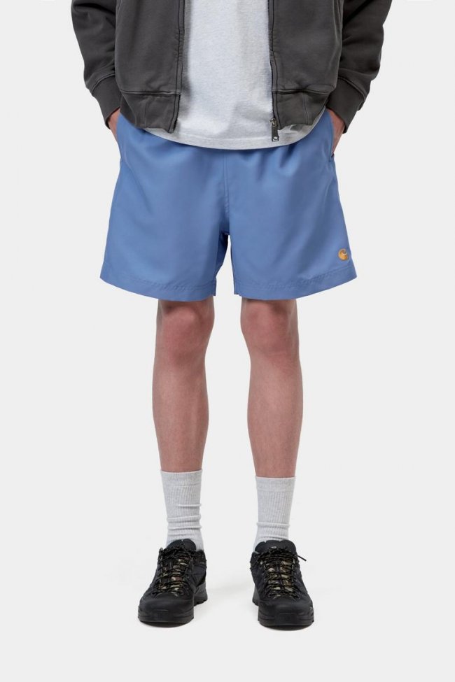 Carhartt Chase Swim Trunks - Curacao / Gold