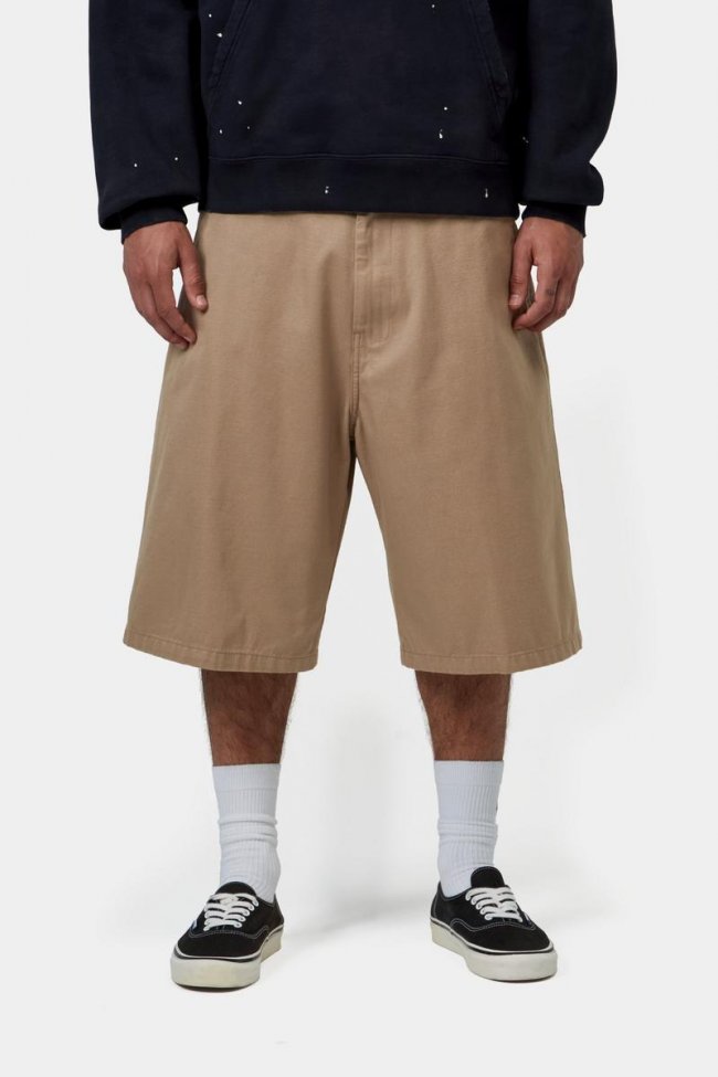 Carhartt Brader Short - Leather, Rinsed