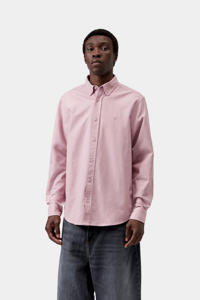 Carhartt L/S Bolton Shirt - Hortensia, Garment dyed
