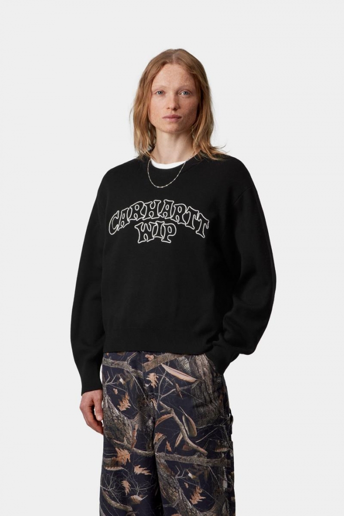 Carhartt Limn Script Sweater - Black / Wax