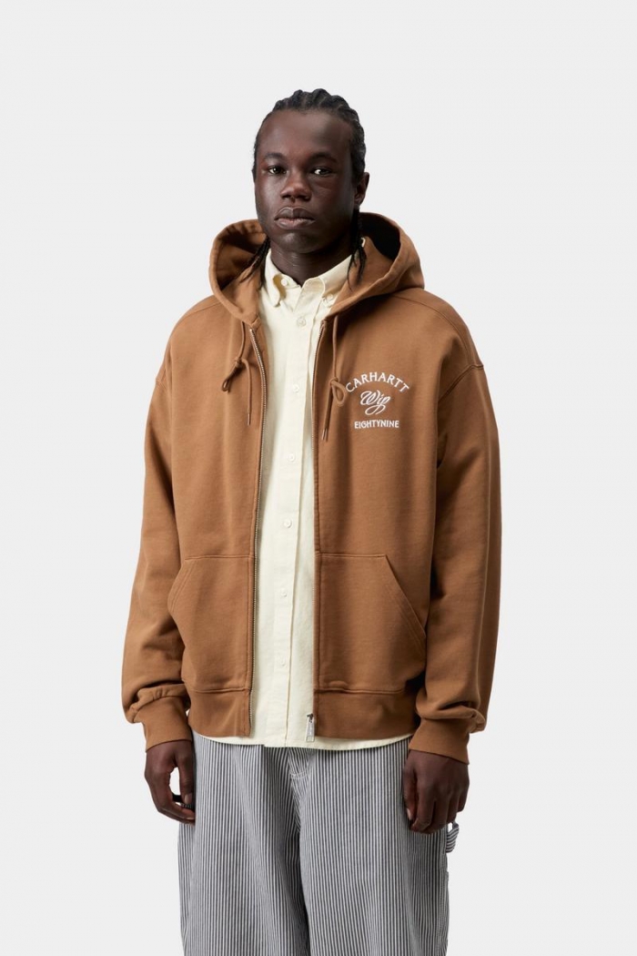 Carhartt Hooded Eightynine Sweat Jacket - Hamilton Brown