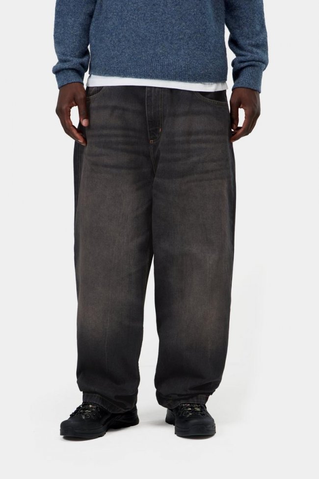 Carhartt Brandon Pant - Black, Tobacco used wash