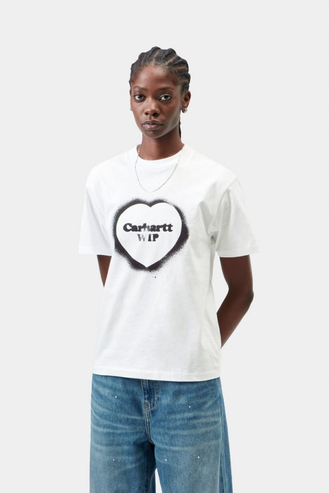 Carhartt S/S Spray Heart T-Shirt - White