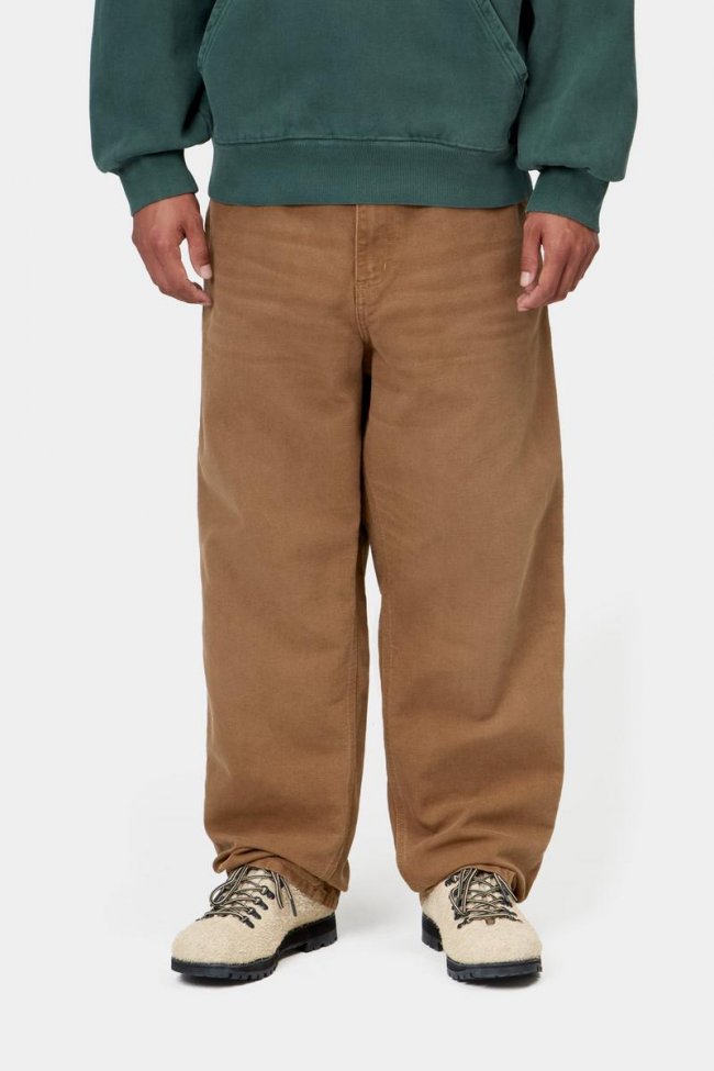 Carhartt Single Knee Pant - WIP H Brown, Stone canvas Carhartt Single Knee Pant - WIP H Brown, Stone canvas