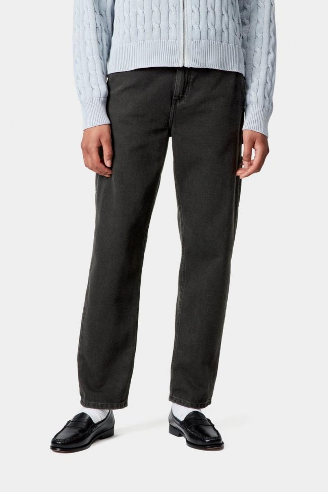Carhartt Pierce Pant - Black, Stone washed