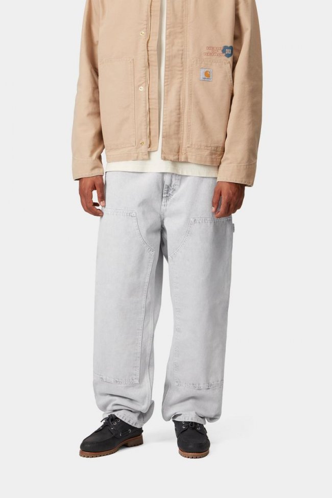Carhartt Double Knee Pant - Black, Chalk wash