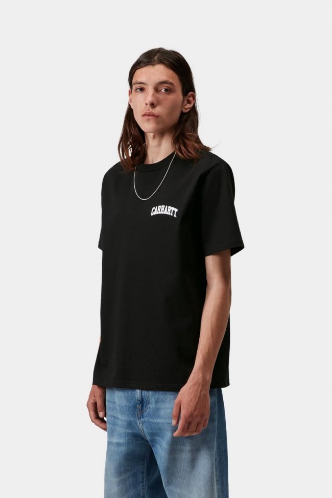 Carhartt S/S University Script T-Shirt - Black / White