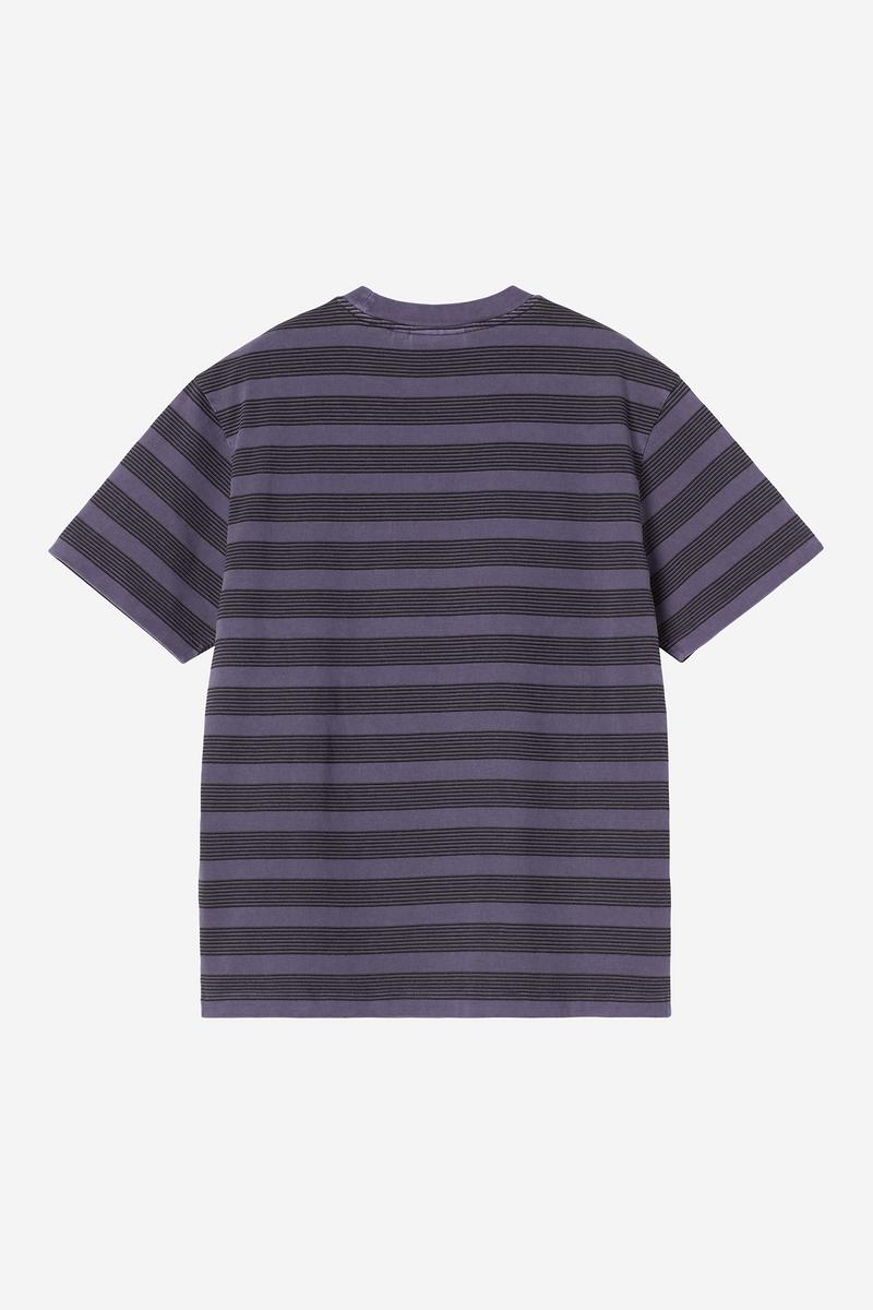 Carhartt S/S Hanson Pocket T-Shirt - Hanson W Stripe, Lokers, Garment dyed