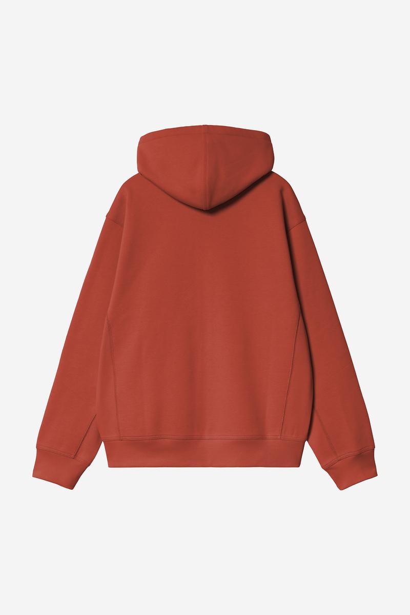 Carhartt Hooded American Script Jacket - Oxide Red