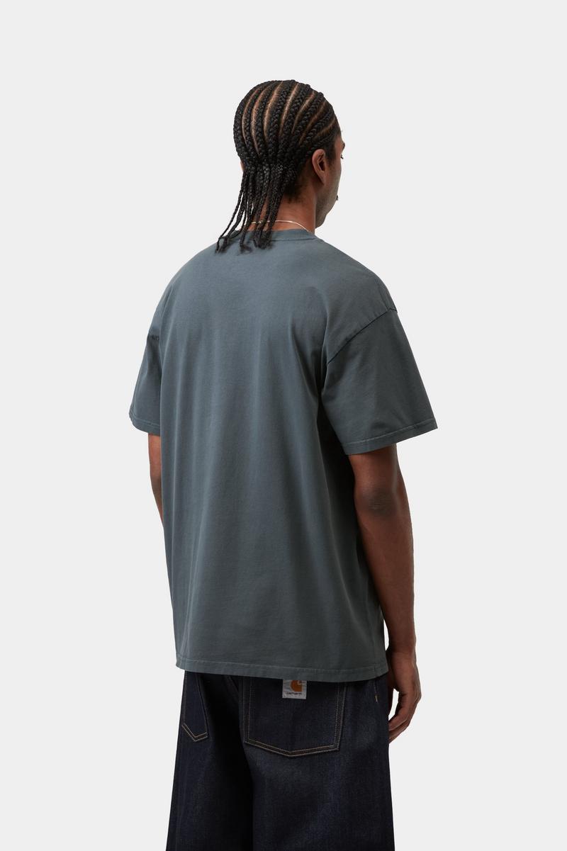 Carhartt S/S Faded Pond Corps T-Shirt - Deep Night, Heavy stone wash